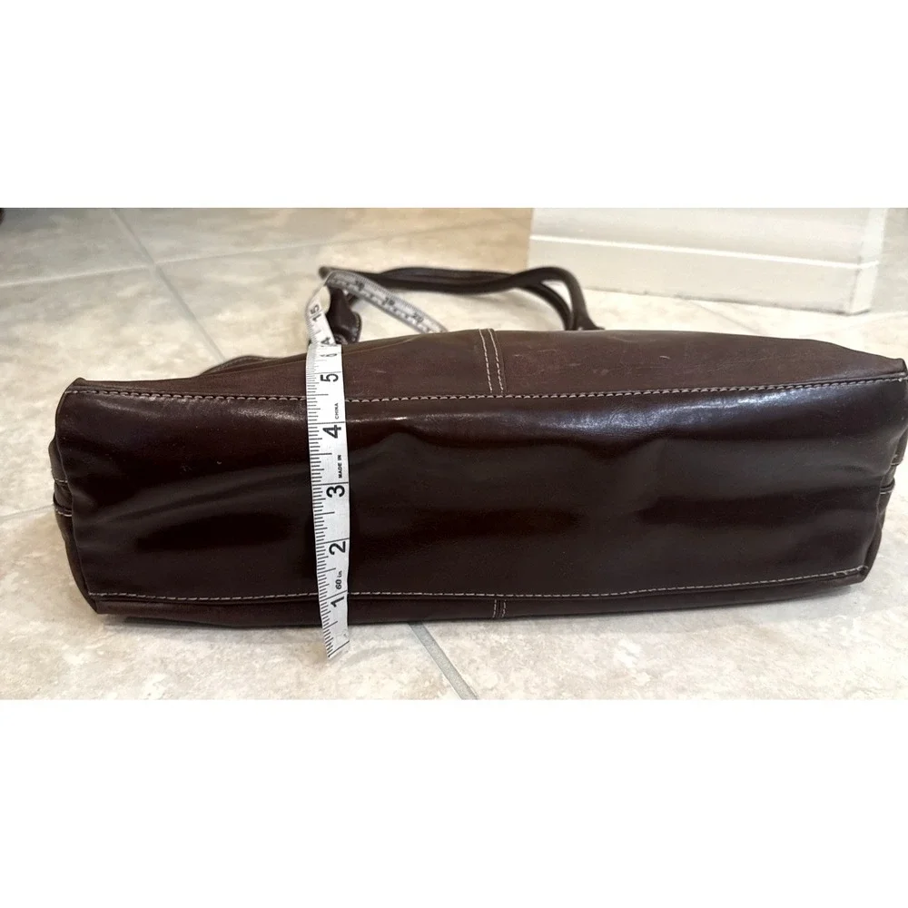 Giani Bernini Business Tote Laptop Shoulder Bag Purse Distressed faux Leather